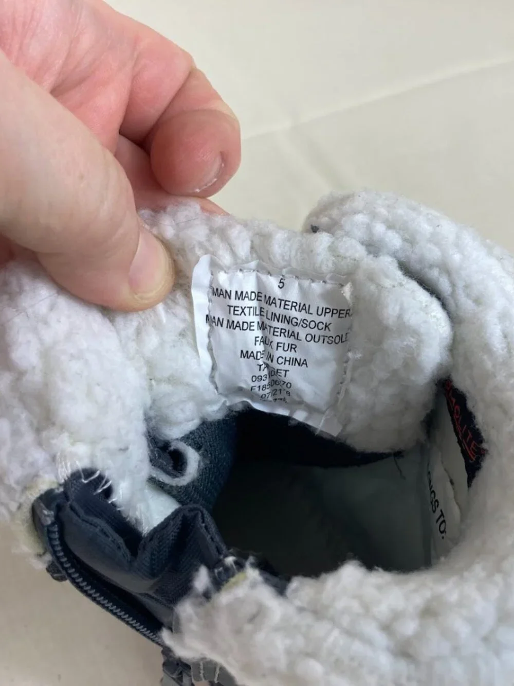 Cat & Jack Toddler Winter Boots Gray Pink Thermolite Size 5 Faux Fur